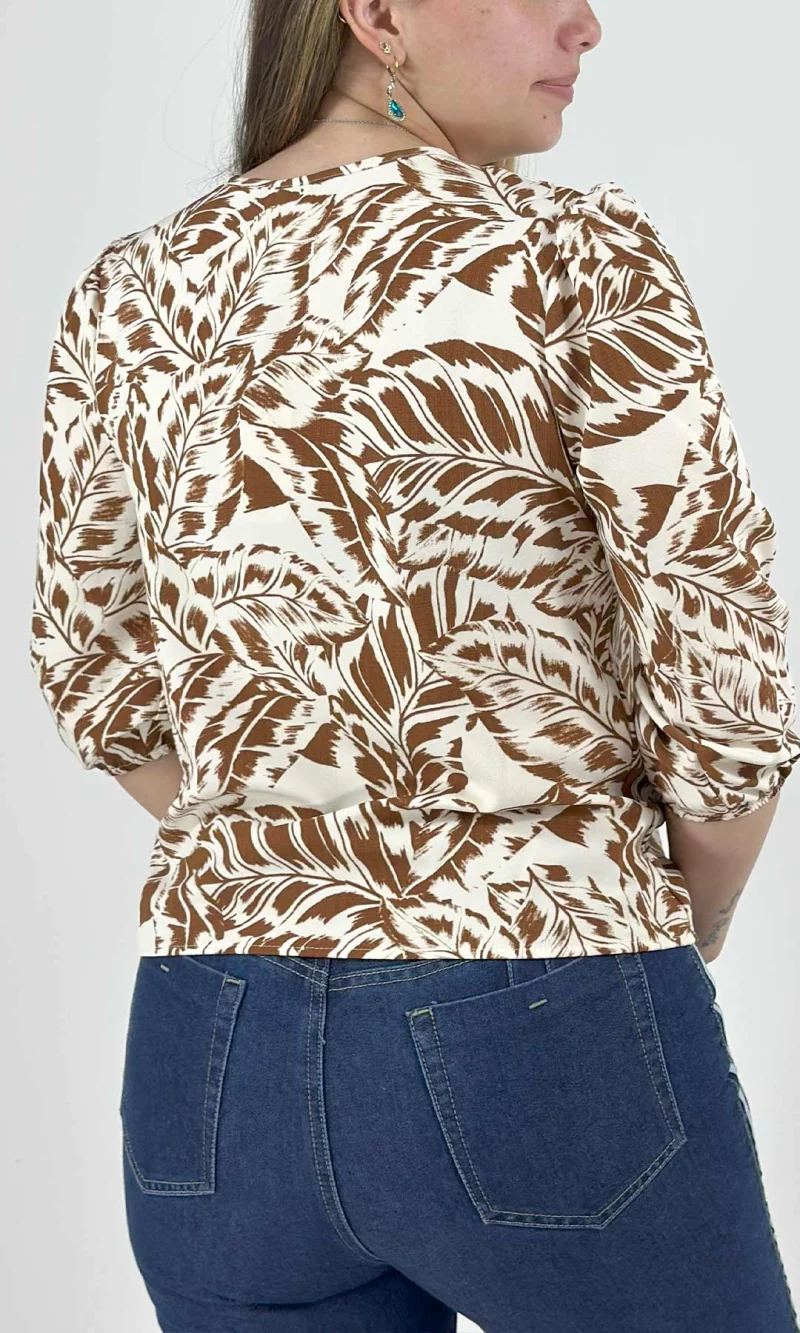 Blusa mujer manga 3/4 estampada - Imagen 8