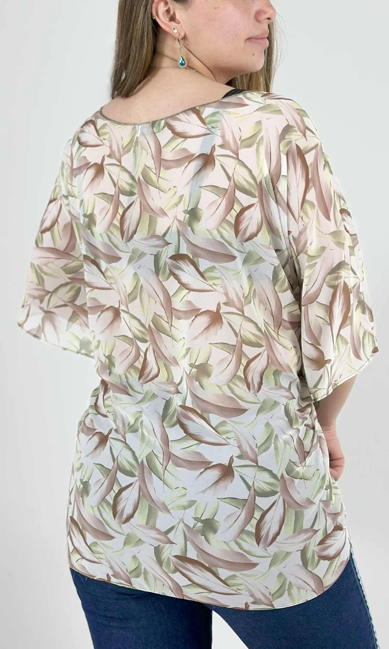Blusa mujer manga corta estampada - Imagen 8