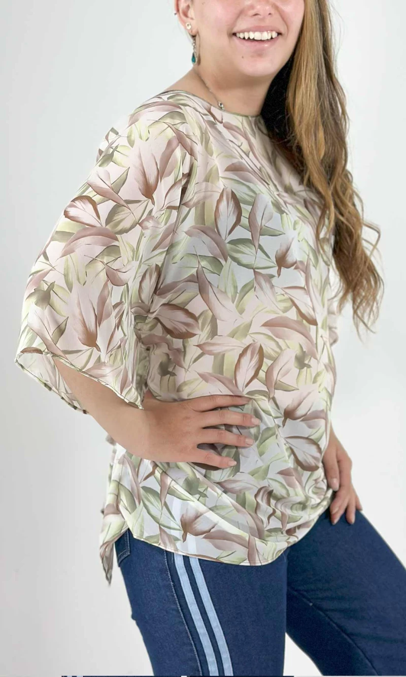 Blusa mujer manga corta estampada - Imagen 7