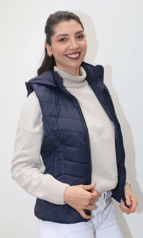 Chaleco mujer unicolor