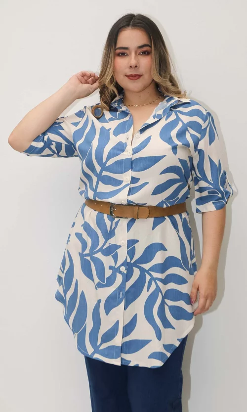 Blusa mujer manga corta estampada