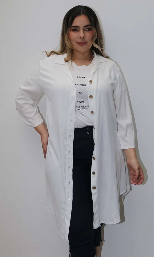Blusa mujer manga corta unicolor