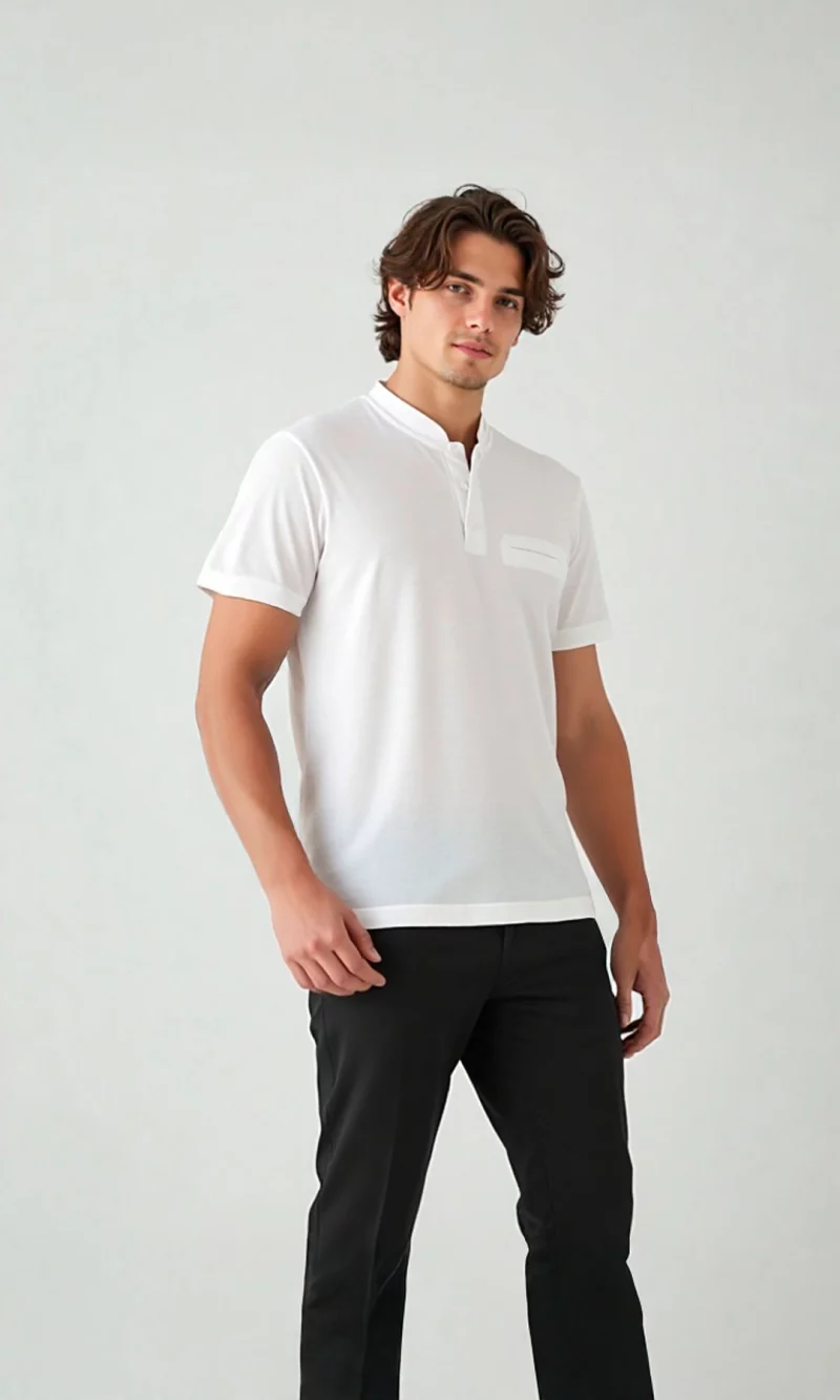 Polo hombre unicolor - Imagen 4