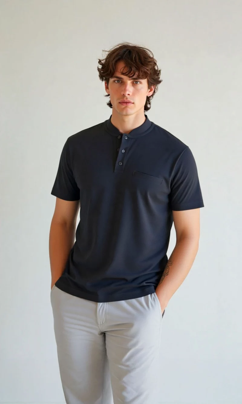 Polo hombre unicolor - Imagen 2