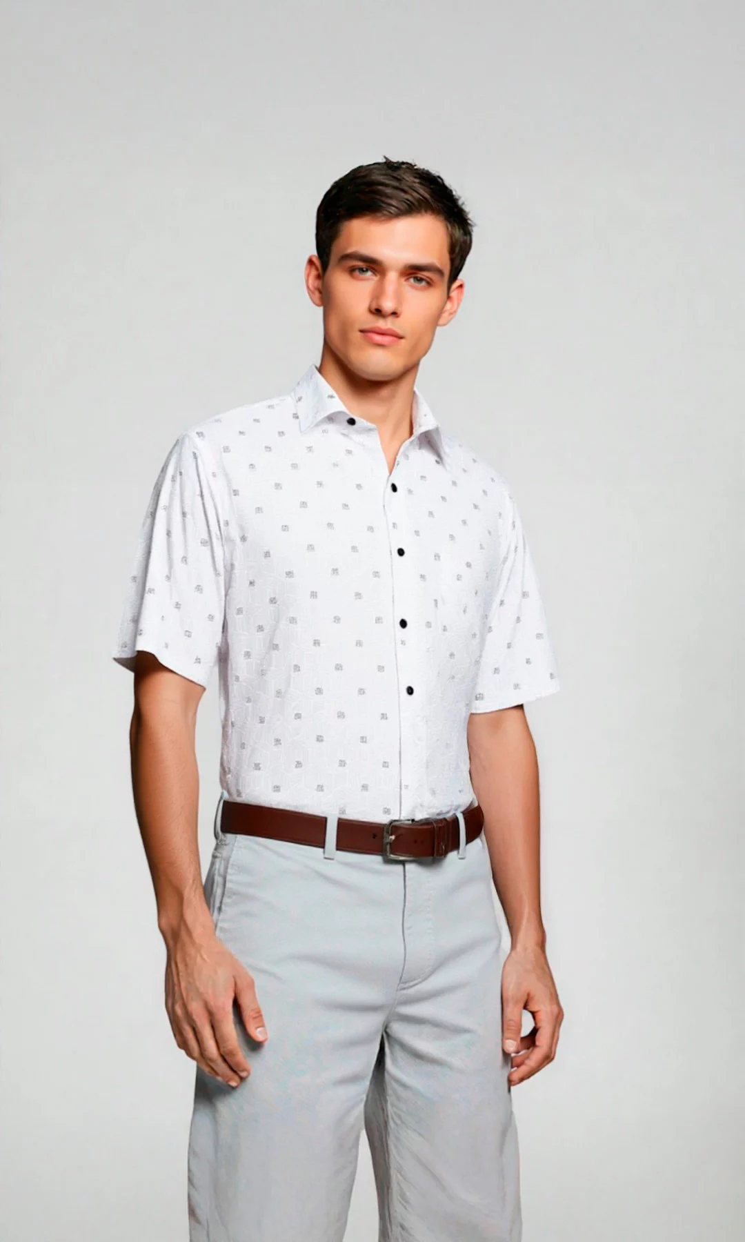 Camisa hombre manga corta estampada - Imagen 4