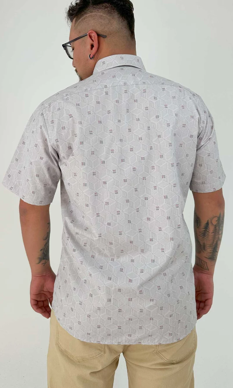 Camisa hombre manga corta estampada - Imagen 3