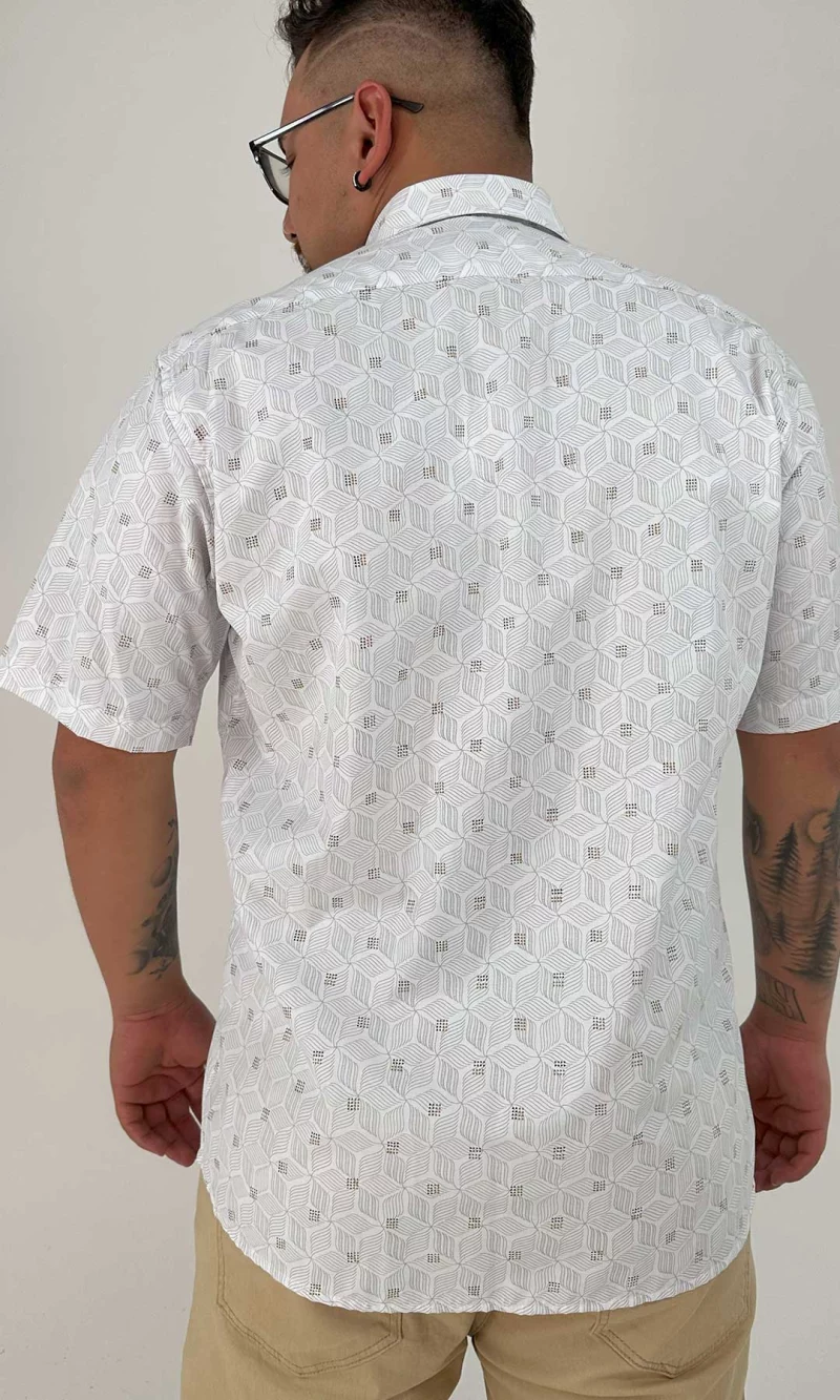 Camisa hombre manga corta estampada - Imagen 6