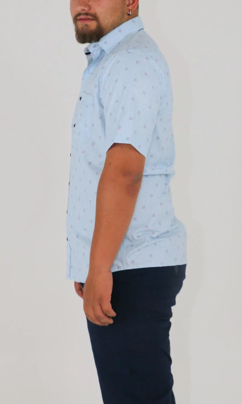 Camisa hombre manga corta estampada - Imagen 8