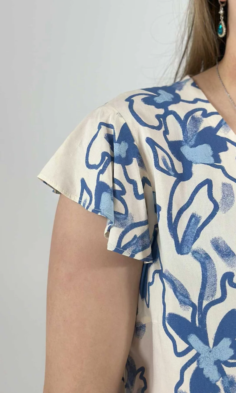 Blusa mujer manga corta estampada - Imagen 6