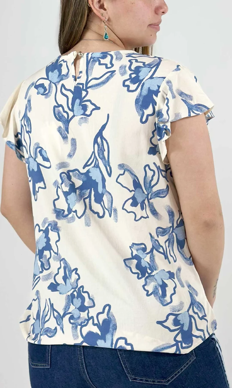 Blusa mujer manga corta estampada - Imagen 8