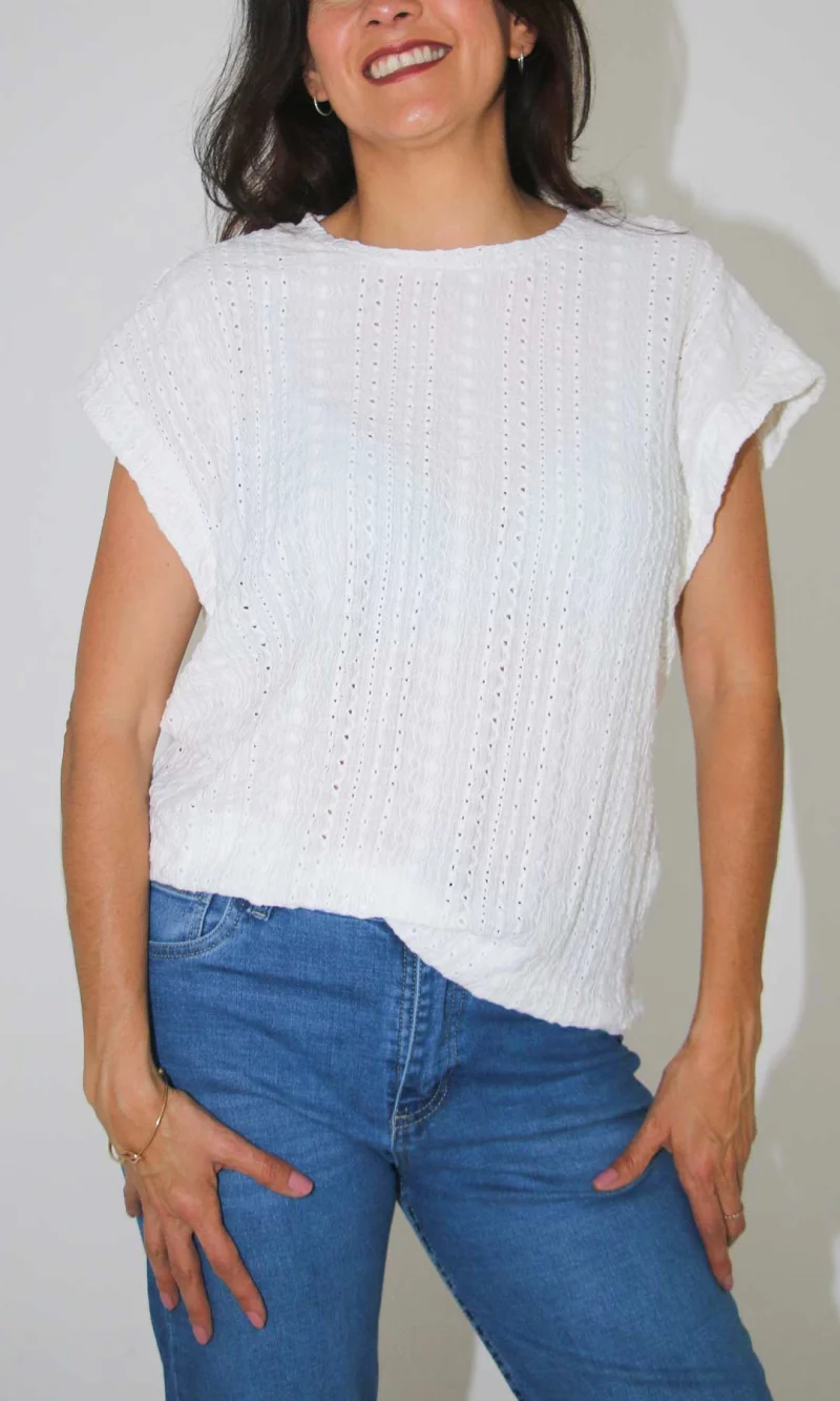 Camiseta mujer manga corta unicolor - Imagen 6