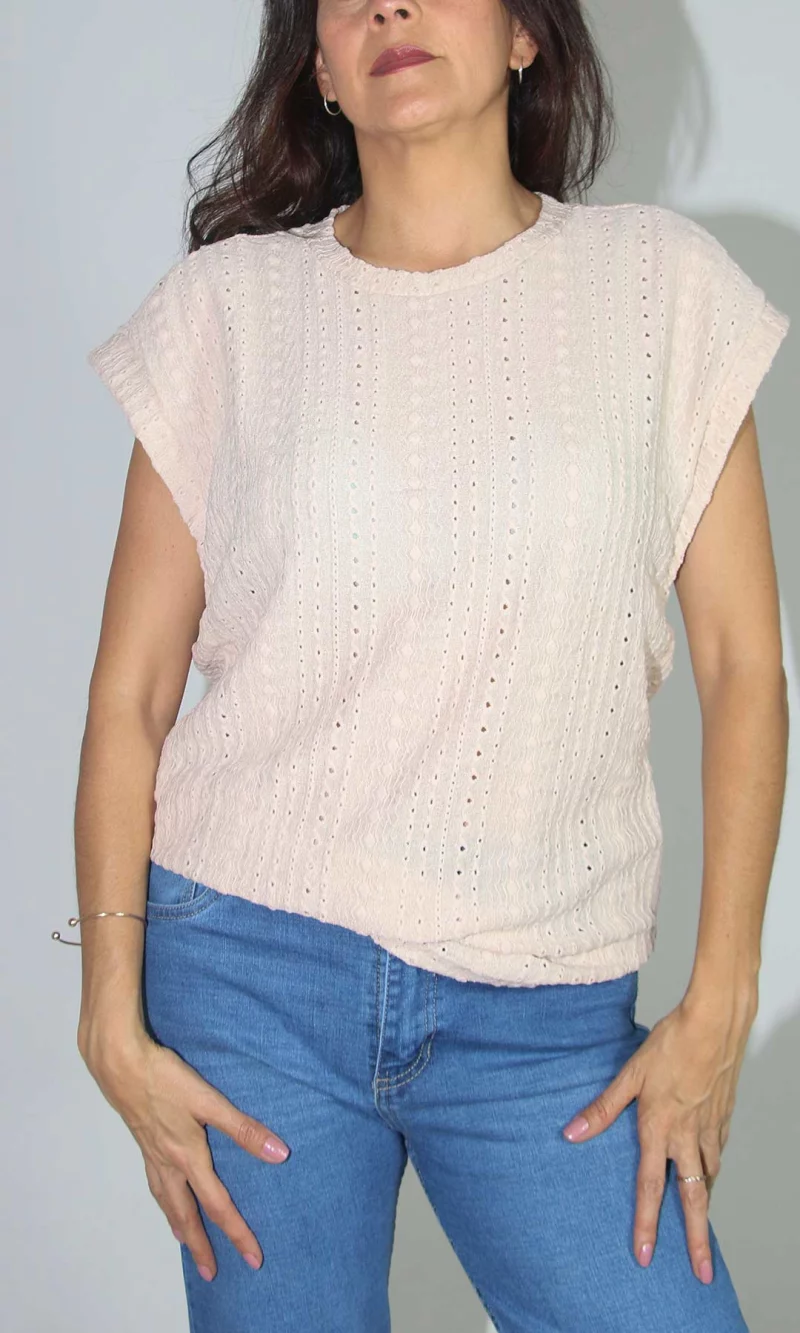 Camiseta mujer manga corta unicolor - Imagen 4