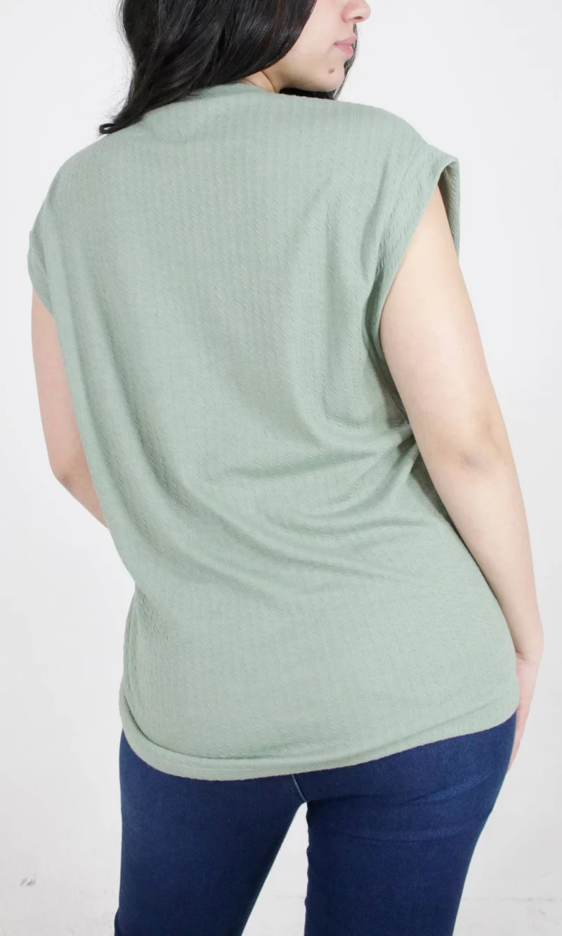 Camiseta mujer manga corta unicolor - Imagen 3