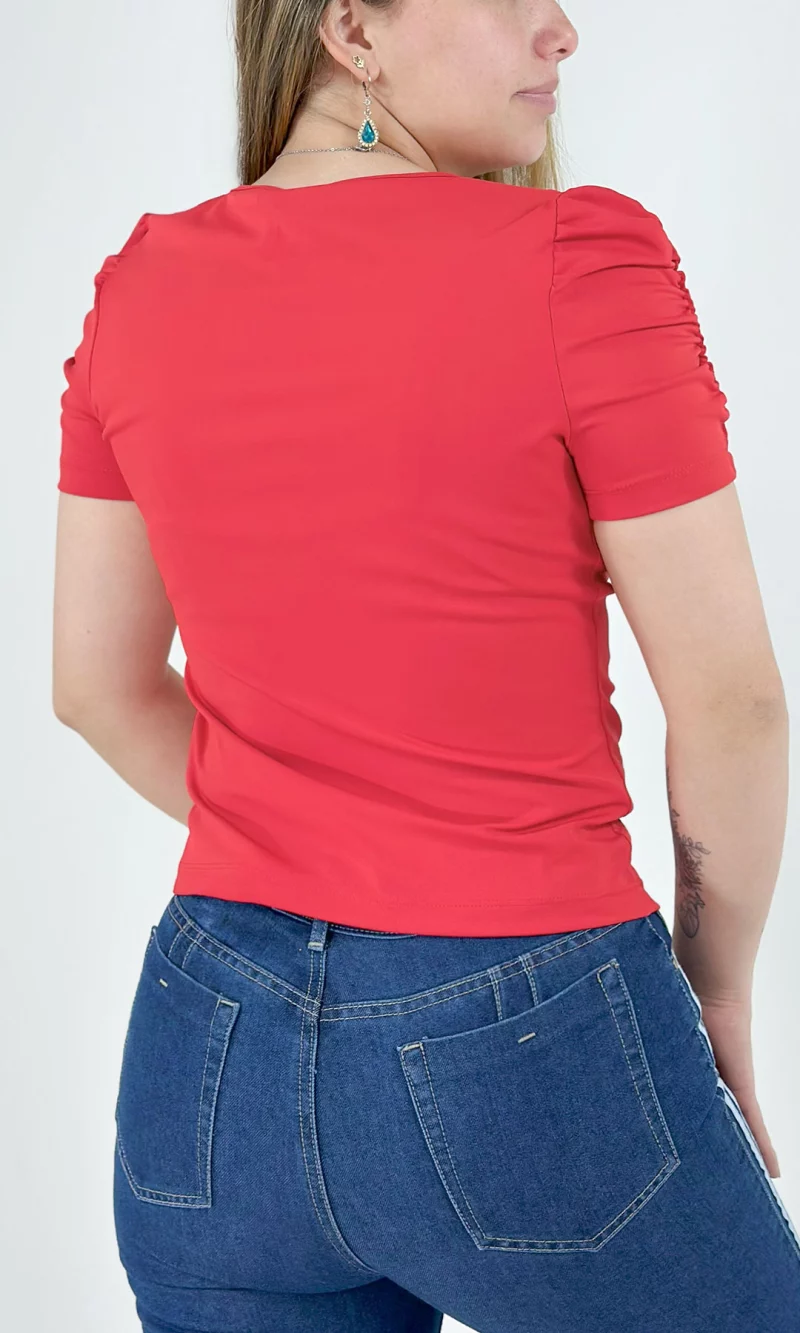 Camiseta mujer manga corta unicolor - Imagen 9