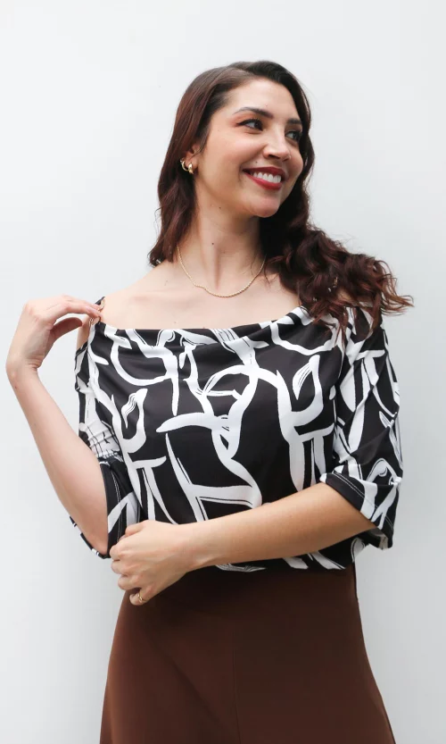 Camiseta mujer manga 3/4 estampada