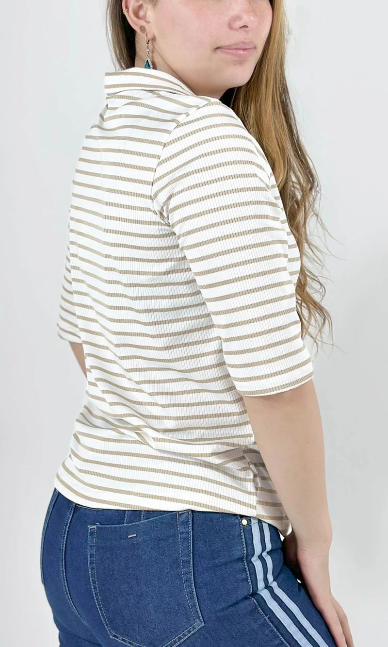 Camiseta mujer manga corta rayas - Imagen 3