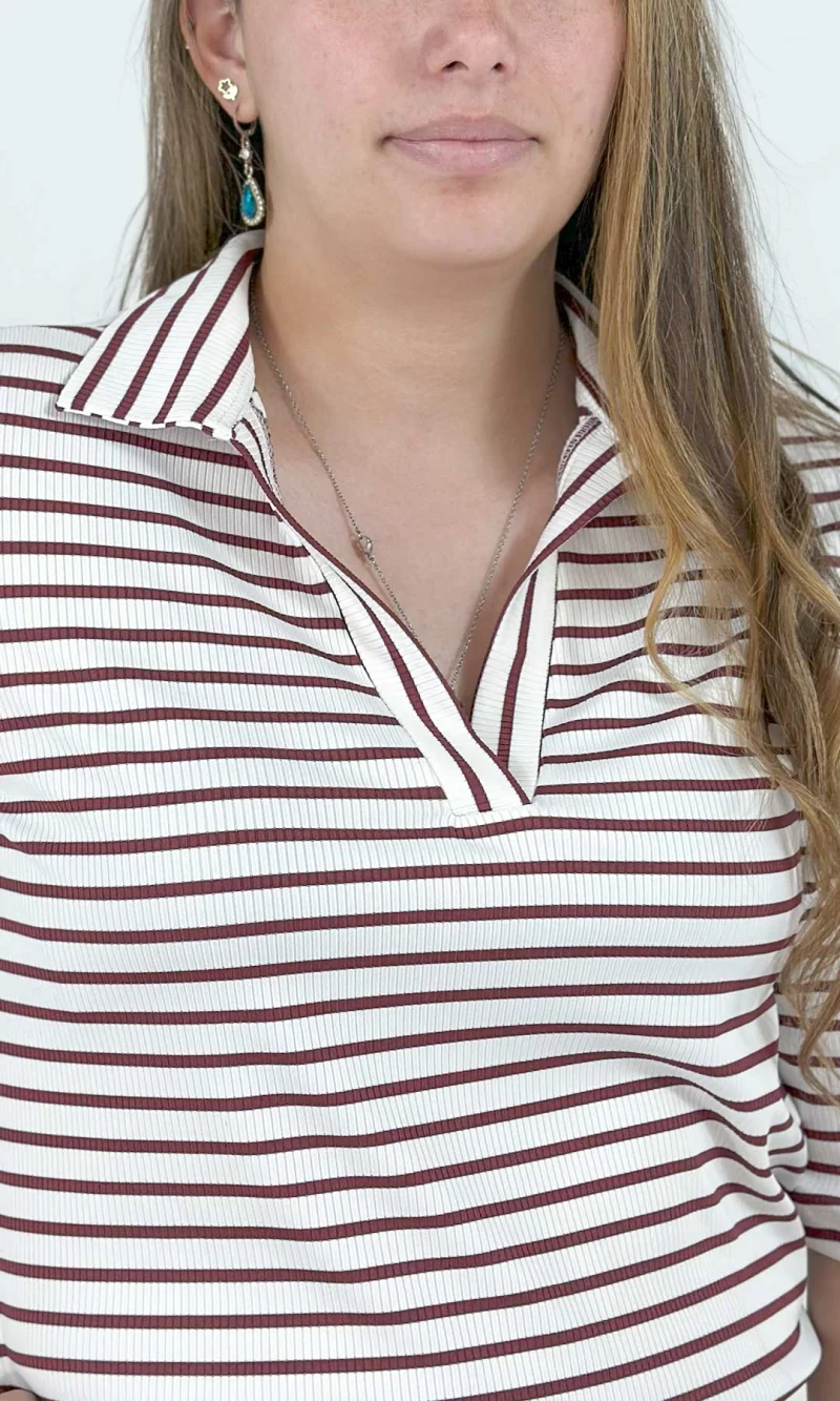 Camiseta mujer manga corta rayas - Imagen 6