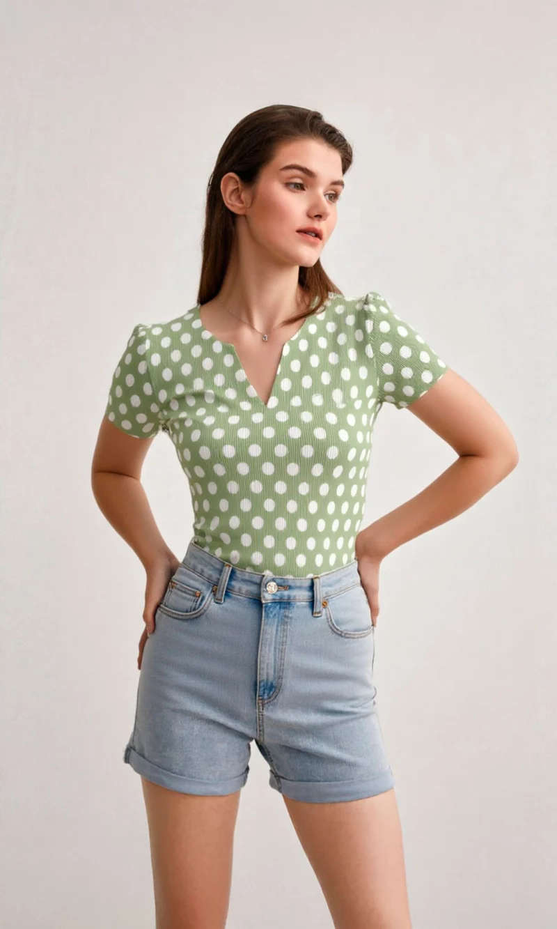 Camiseta mujer manga corta pepas - Imagen 5