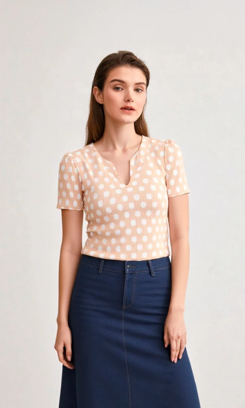 Camiseta mujer manga corta pepas - Imagen 8