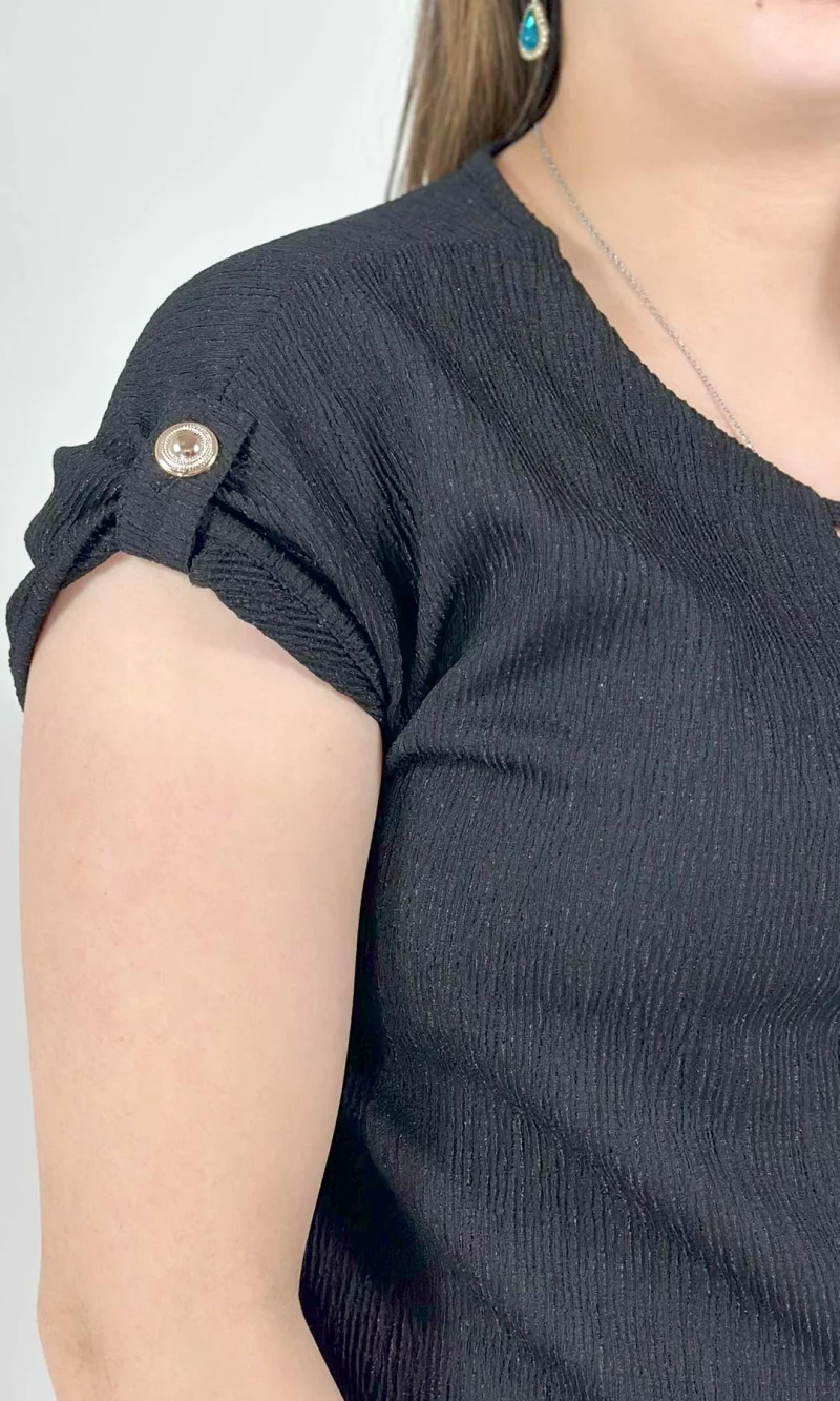 Camiseta mujer manga corta unicolor - Imagen 3