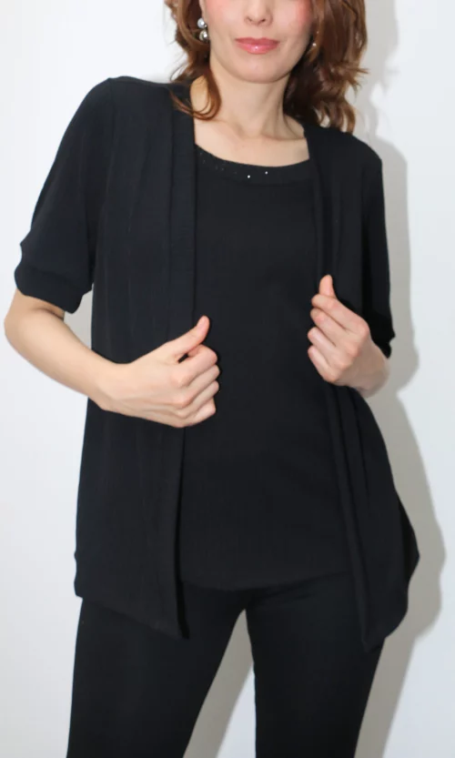 Camiseta mujer manga 3/4 unicolor