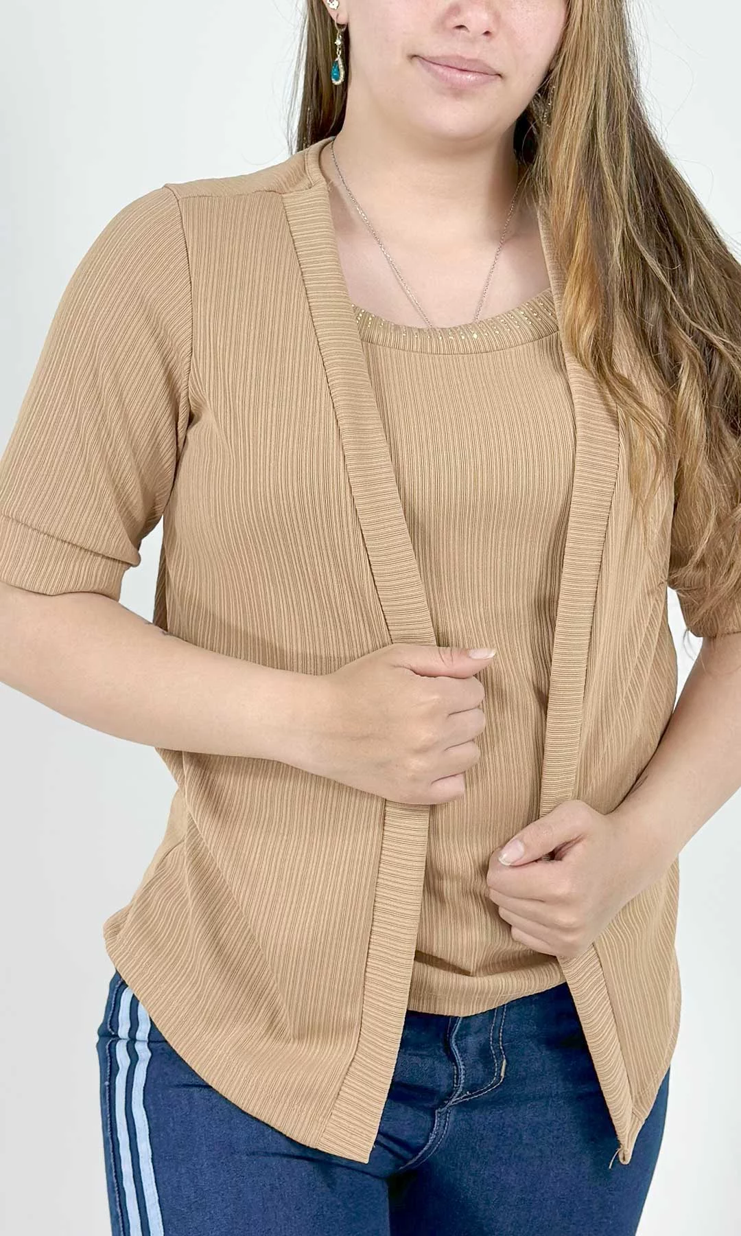 Camiseta mujer manga 3/4 unicolor - Imagen 9