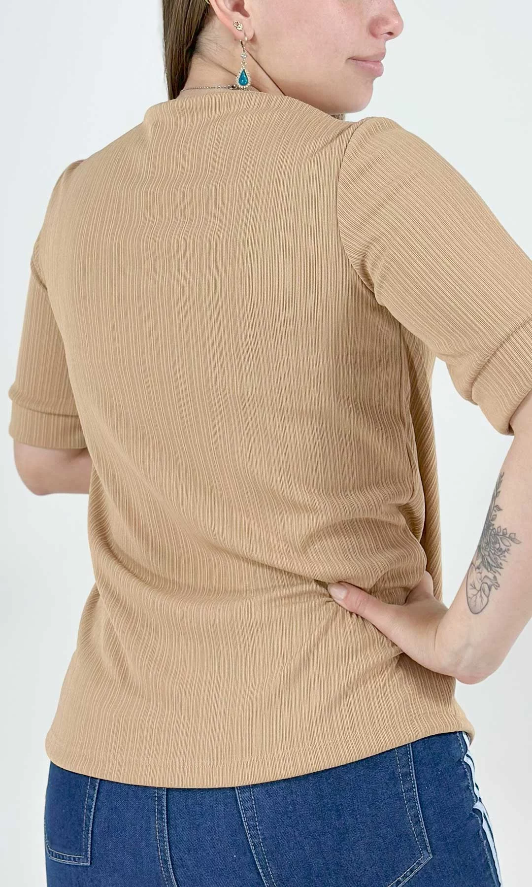 Camiseta mujer manga 3/4 unicolor - Imagen 12