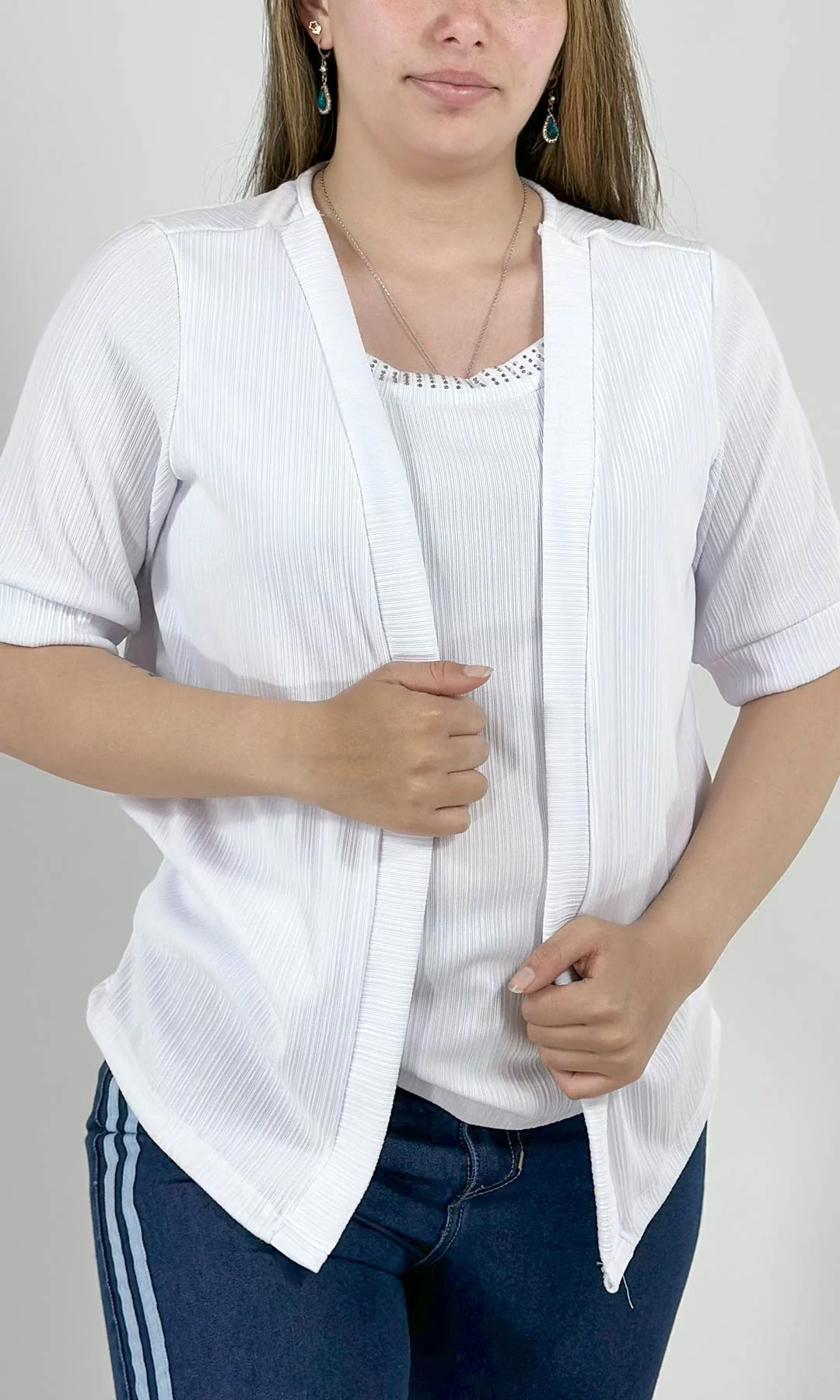 Camiseta mujer manga 3/4 unicolor - Imagen 6