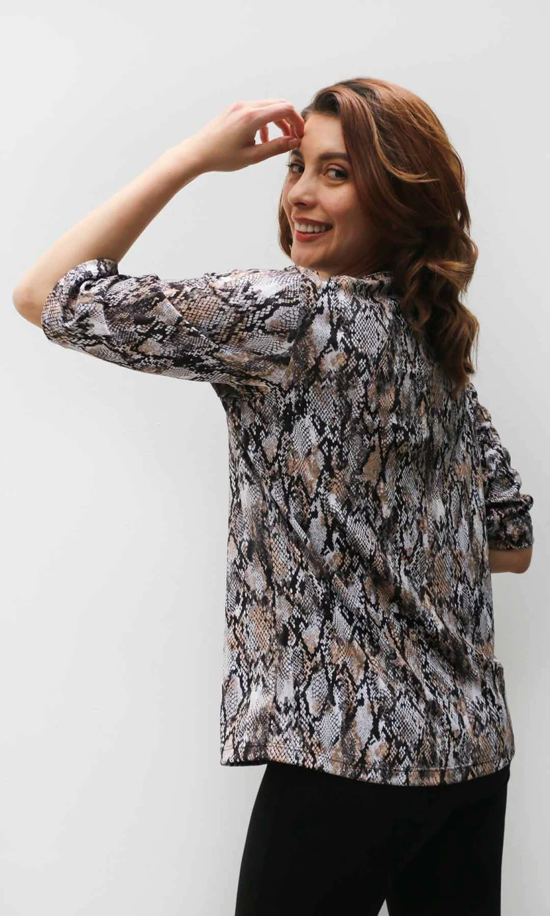 Camiseta mujer manga 3/4 estampada - Imagen 3