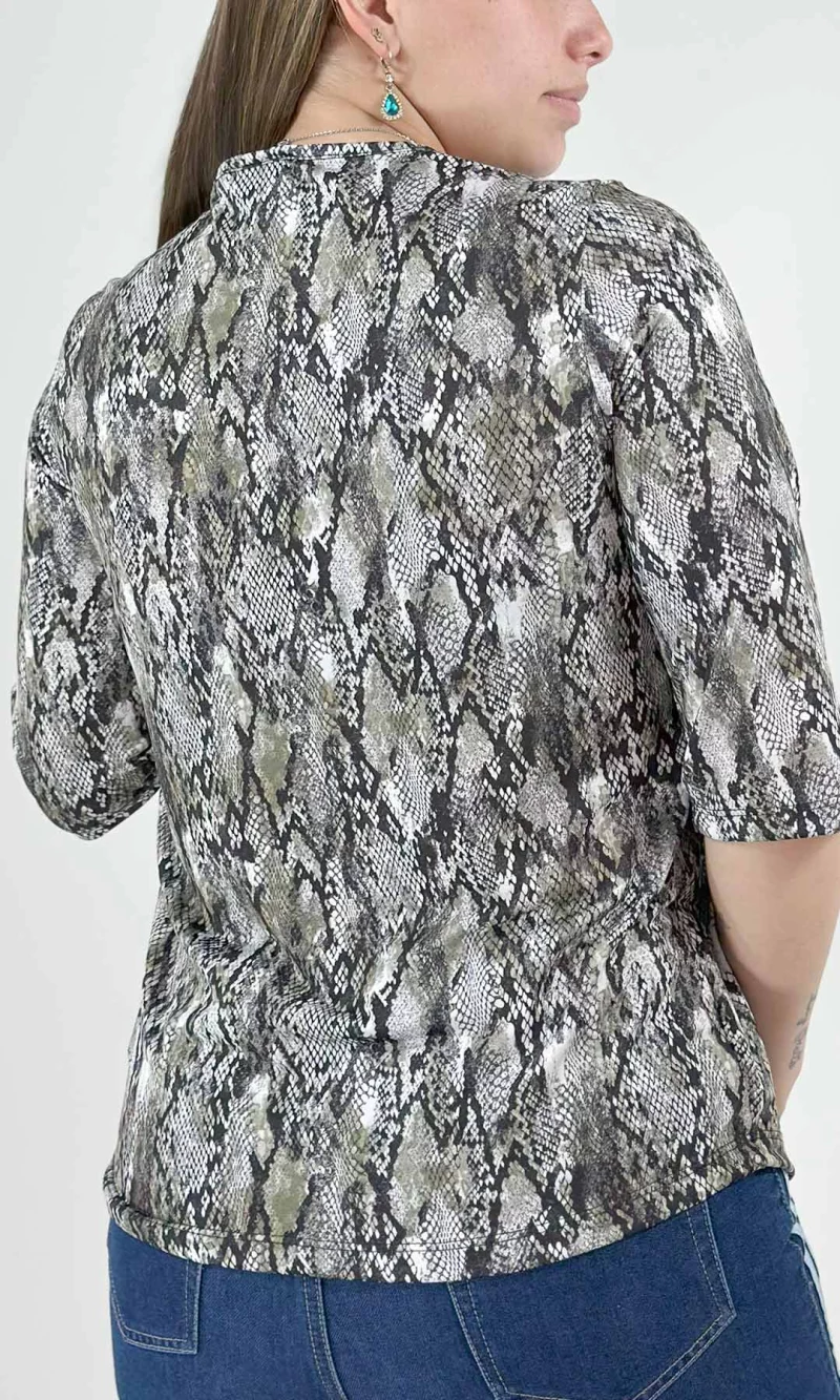 Camiseta mujer manga 3/4 estampada - Imagen 6