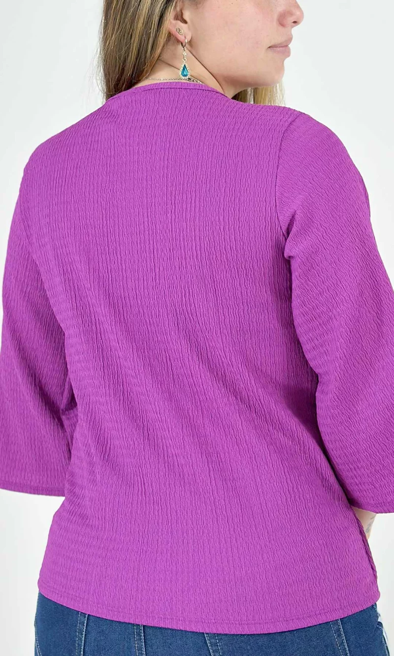 Blusa mujer manga 3/4 unicolor - Imagen 10
