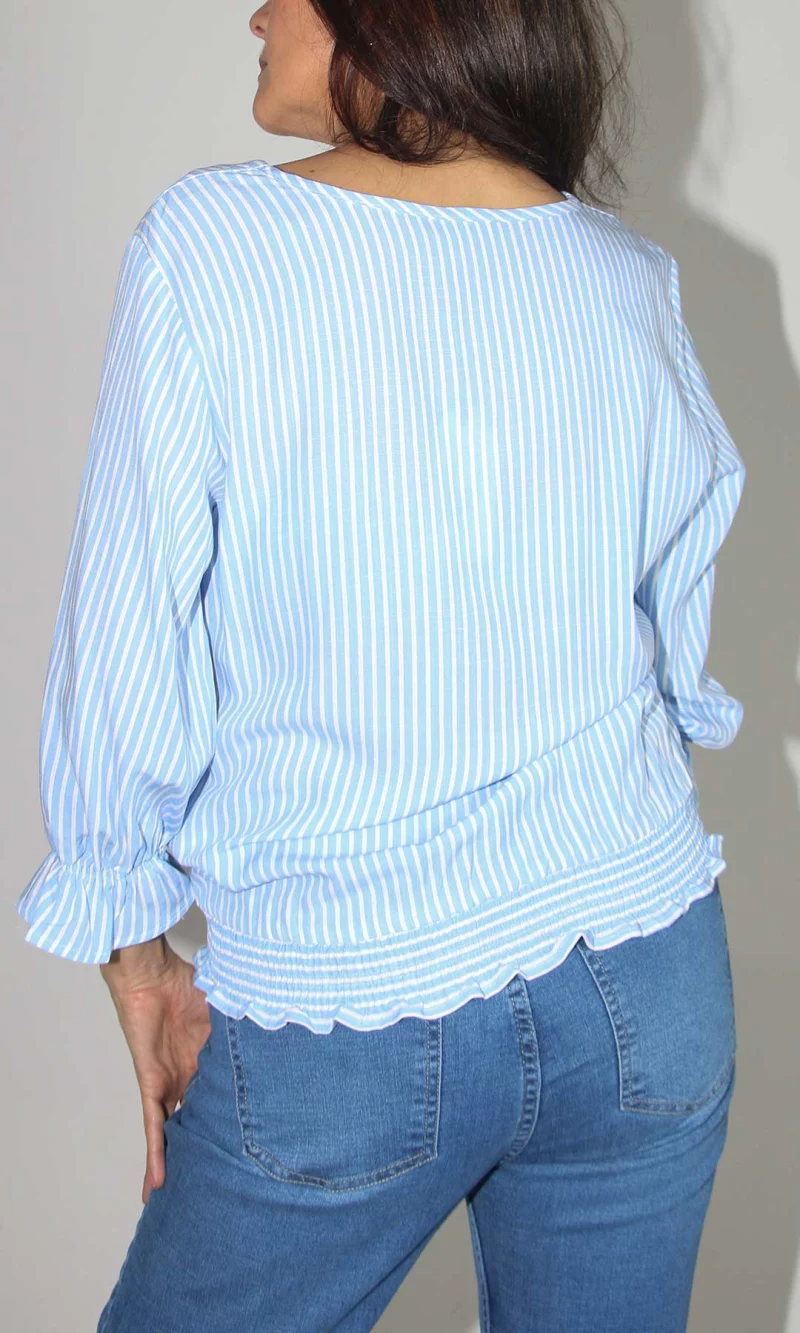 Blusa mujer manga 3/4 rayas - Imagen 7