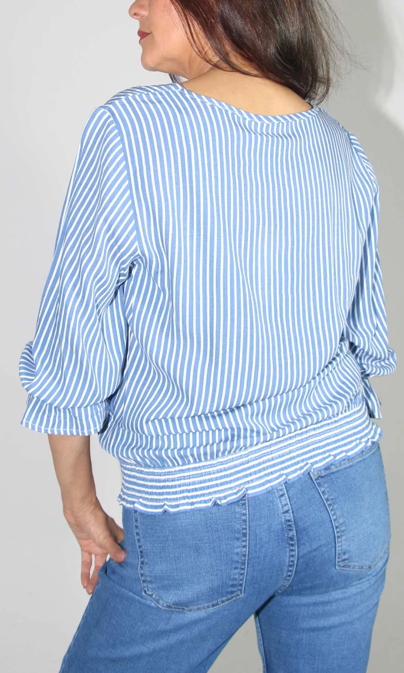 Blusa mujer manga 3/4 rayas - Imagen 2