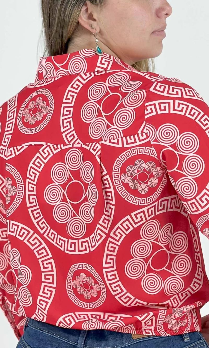 Blusa mujer manga 3/4 estampada - Imagen 4