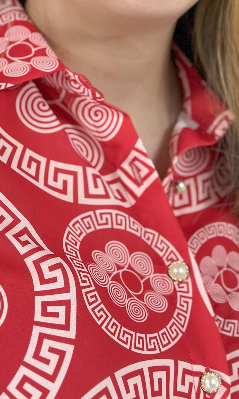 Blusa mujer manga 3/4 estampada - Imagen 2