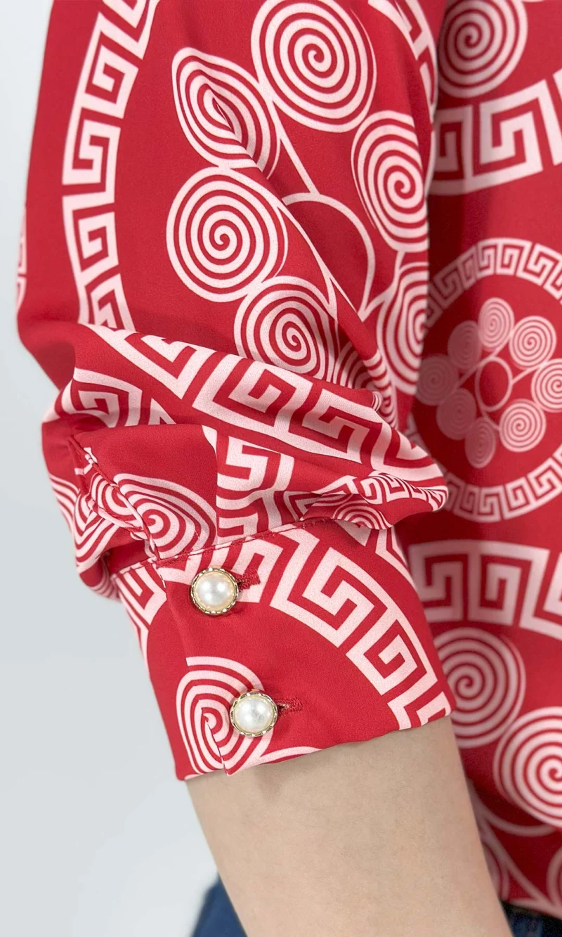 Blusa mujer manga 3/4 estampada - Imagen 3