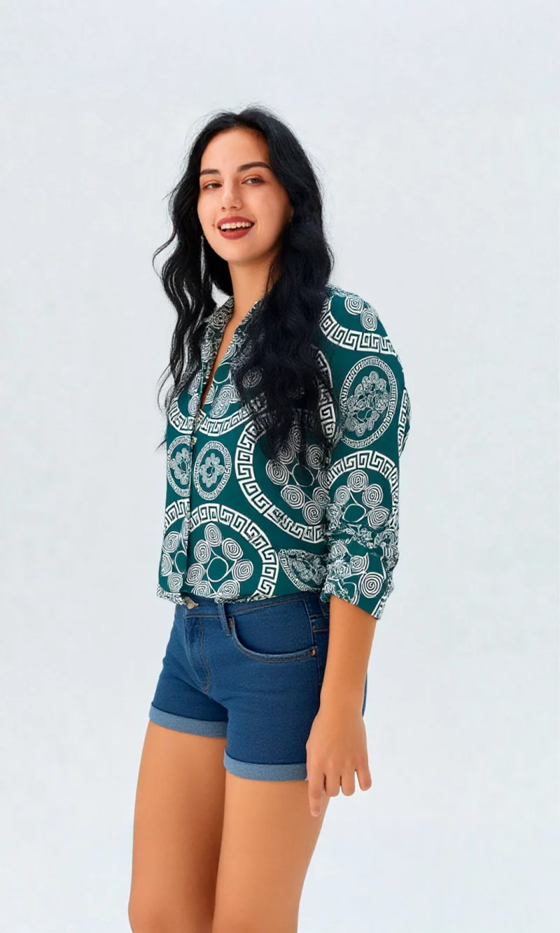 Blusa mujer manga 3/4 estampada - Imagen 11