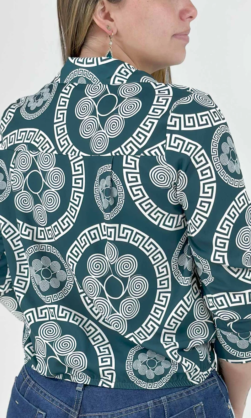 Blusa mujer manga 3/4 estampada - Imagen 9