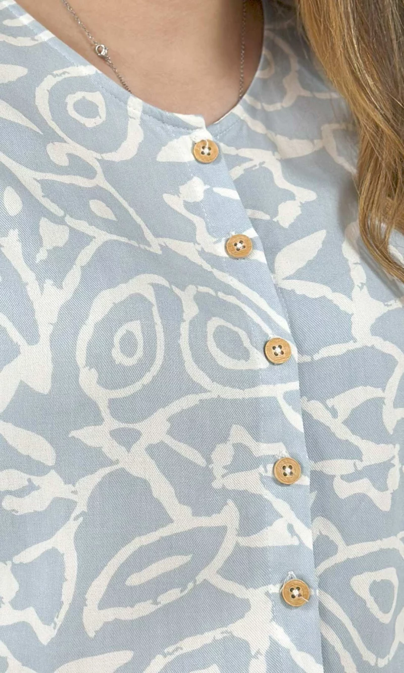 Blusa mujer manga 3/4 estampada - Imagen 2