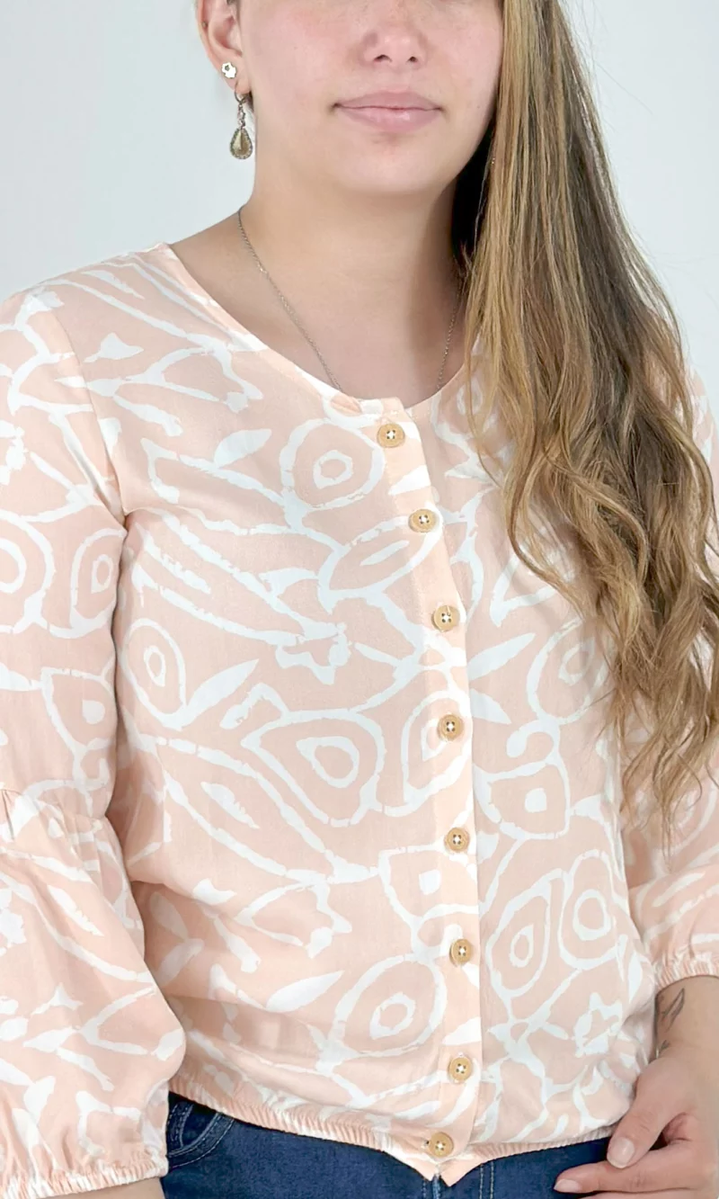 Blusa mujer manga 3/4 estampada - Imagen 5