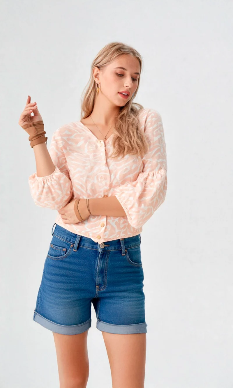 Blusa mujer manga 3/4 estampada - Imagen 11