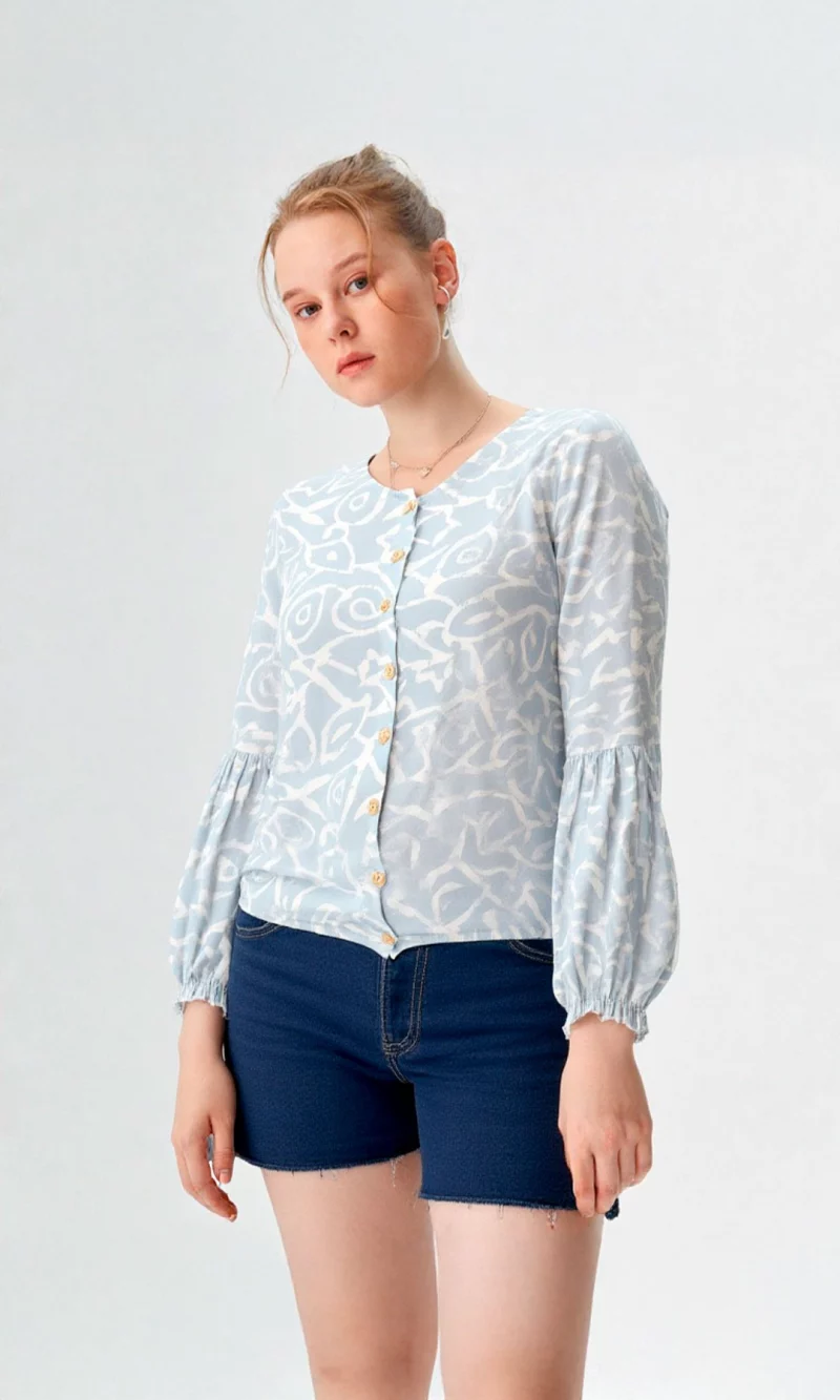 Blusa mujer manga 3/4 estampada - Imagen 6