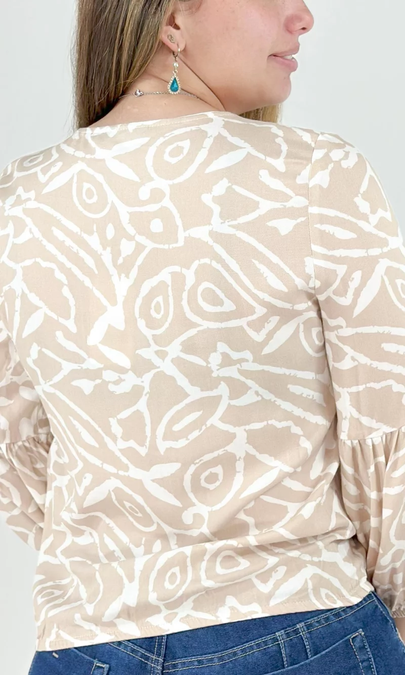 Blusa mujer manga 3/4 estampada - Imagen 10
