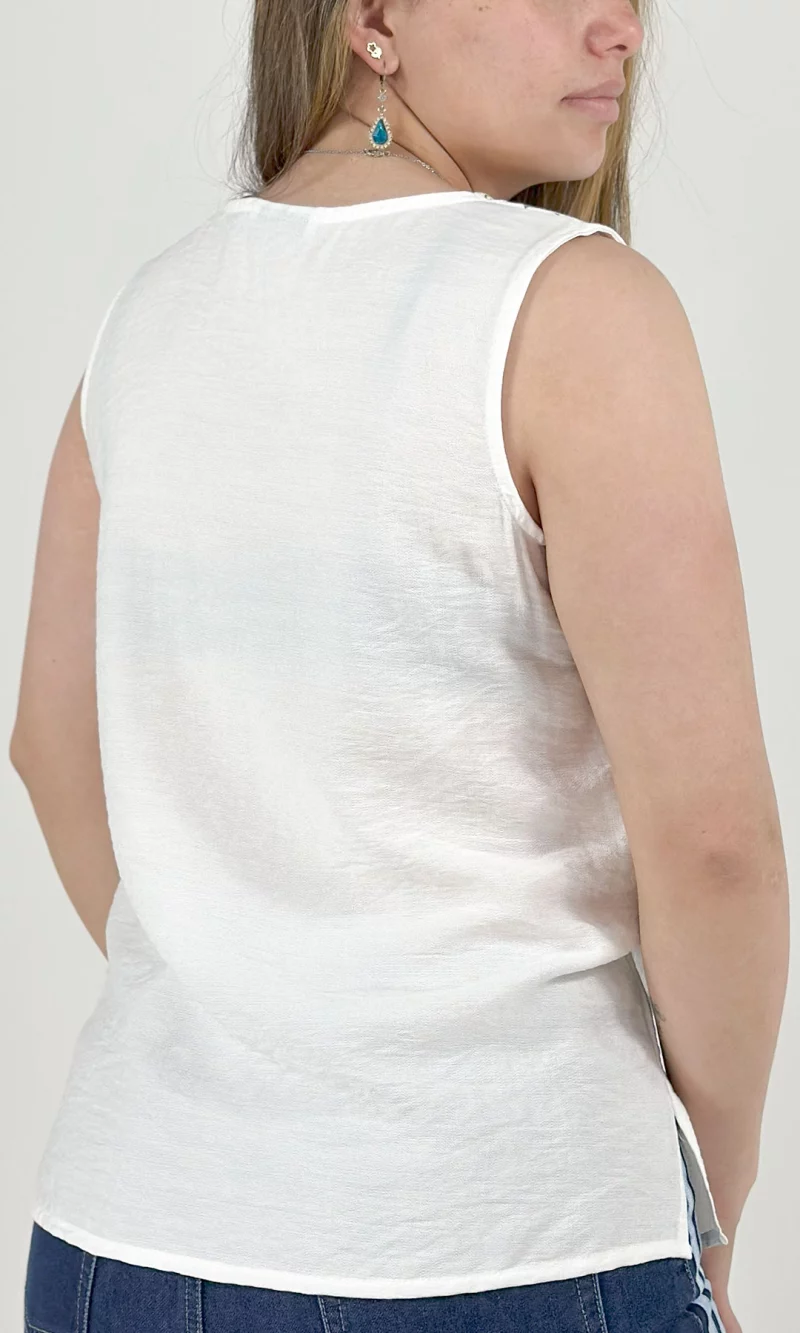 Blusa mujer manga sisa unicolor - Imagen 6