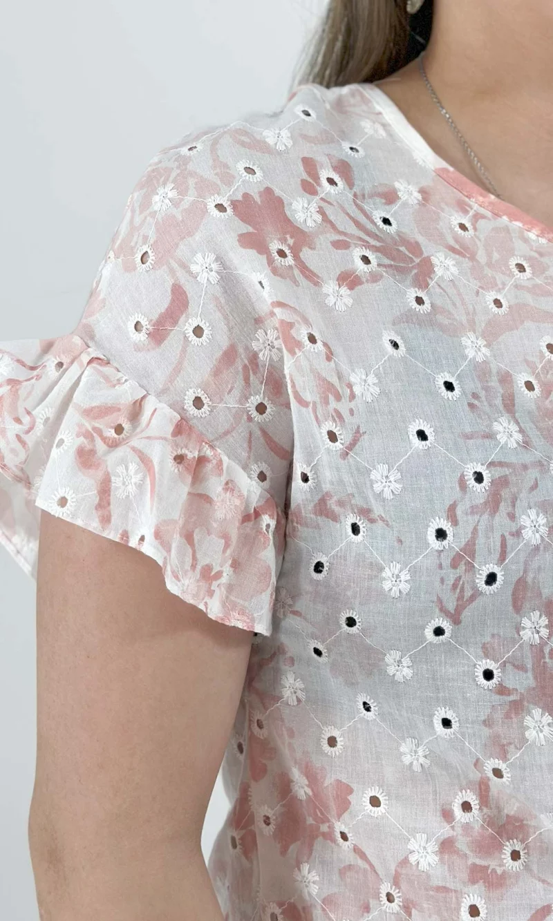 Blusa mujer manga corta estampada - Imagen 8