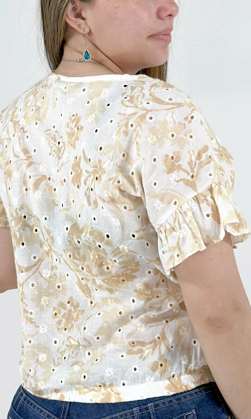 Blusa mujer manga corta estampada - Imagen 2