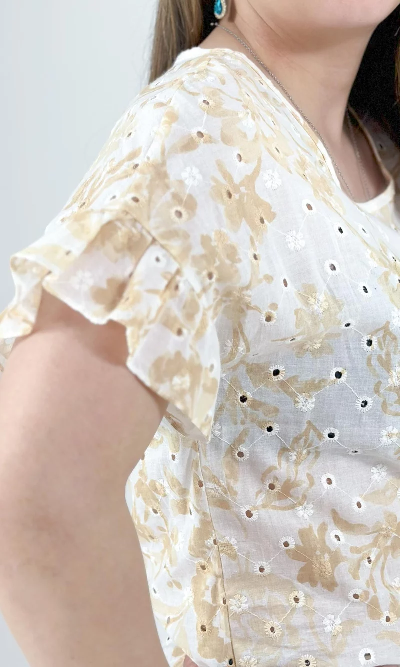 Blusa mujer manga corta estampada - Imagen 3