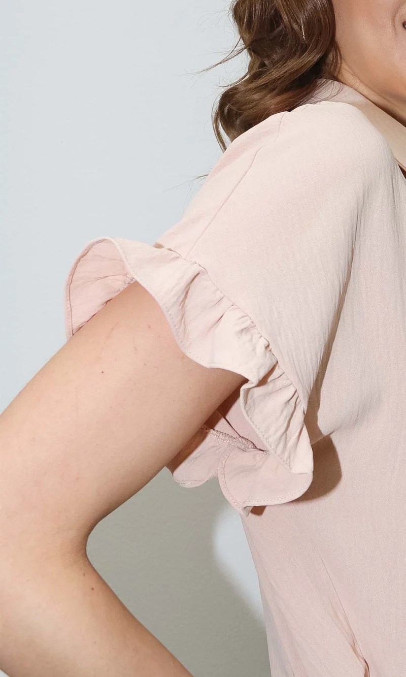 Blusa mujer manga corta unicolor - Imagen 4