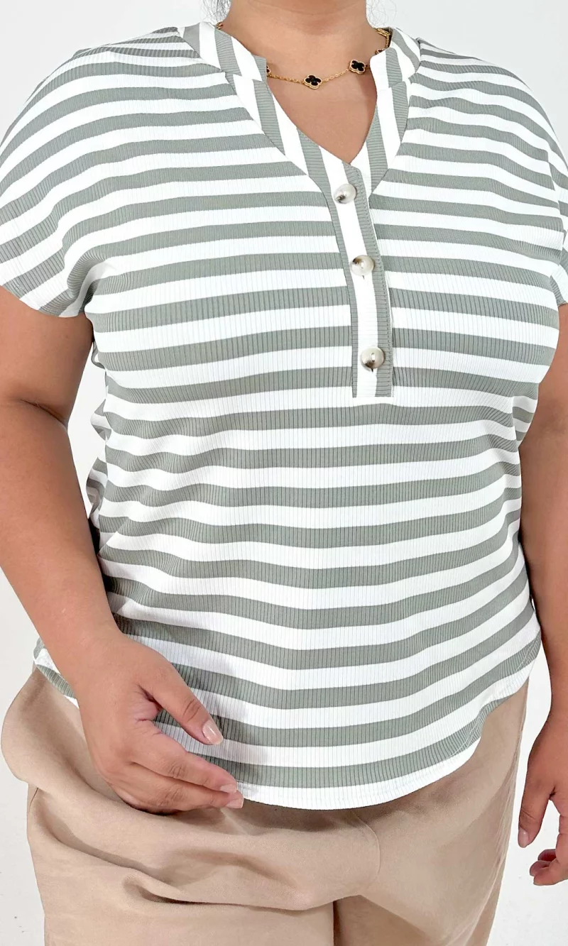 Camiseta mujer manga 3/4 rayas - Imagen 9