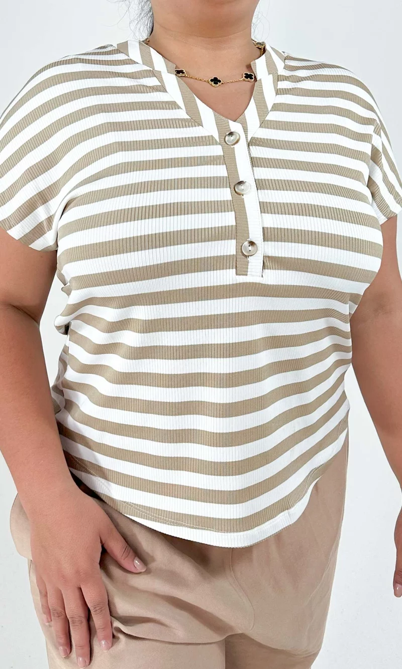 Camiseta mujer manga 3/4 rayas - Imagen 5